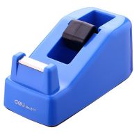 得力(deli)小號膠帶座切割器封箱器(膠帶寬度 ≤18mm) 藍灰隨機811 得力膠帶座
