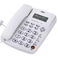 得力（deli）787 免電池來(lái)電顯示座機(jī) 時(shí)尚免提辦公家用電話機(jī) 透明按鍵固定電話 耐磨不褪色 電話機(jī)