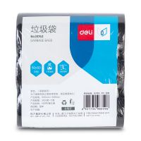 得力(deli)50*60cm 3卷(90只) 八角點斷式辦公生活加厚大容量垃圾袋50*60cm 黑色18743